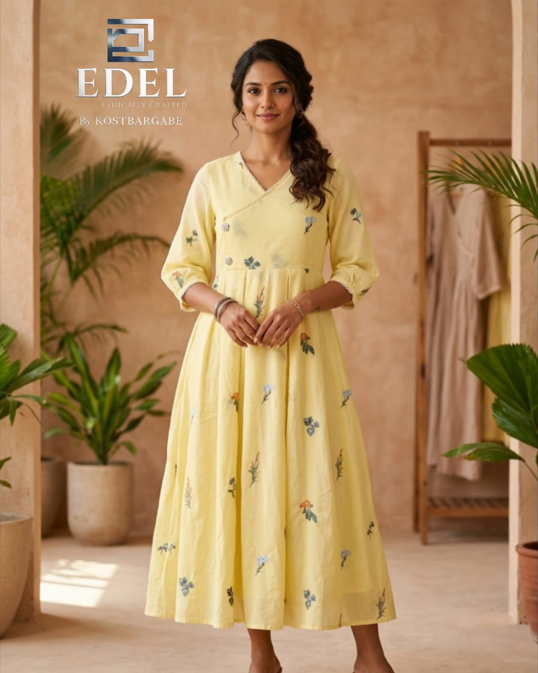 Butter Yellow Mul Cotton Dress