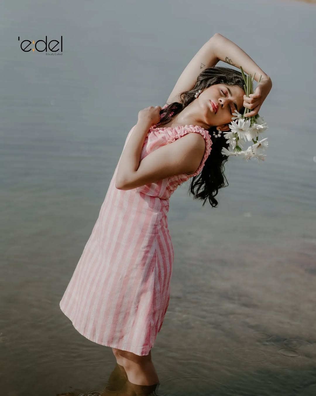Rosé Drift Khadi Dress