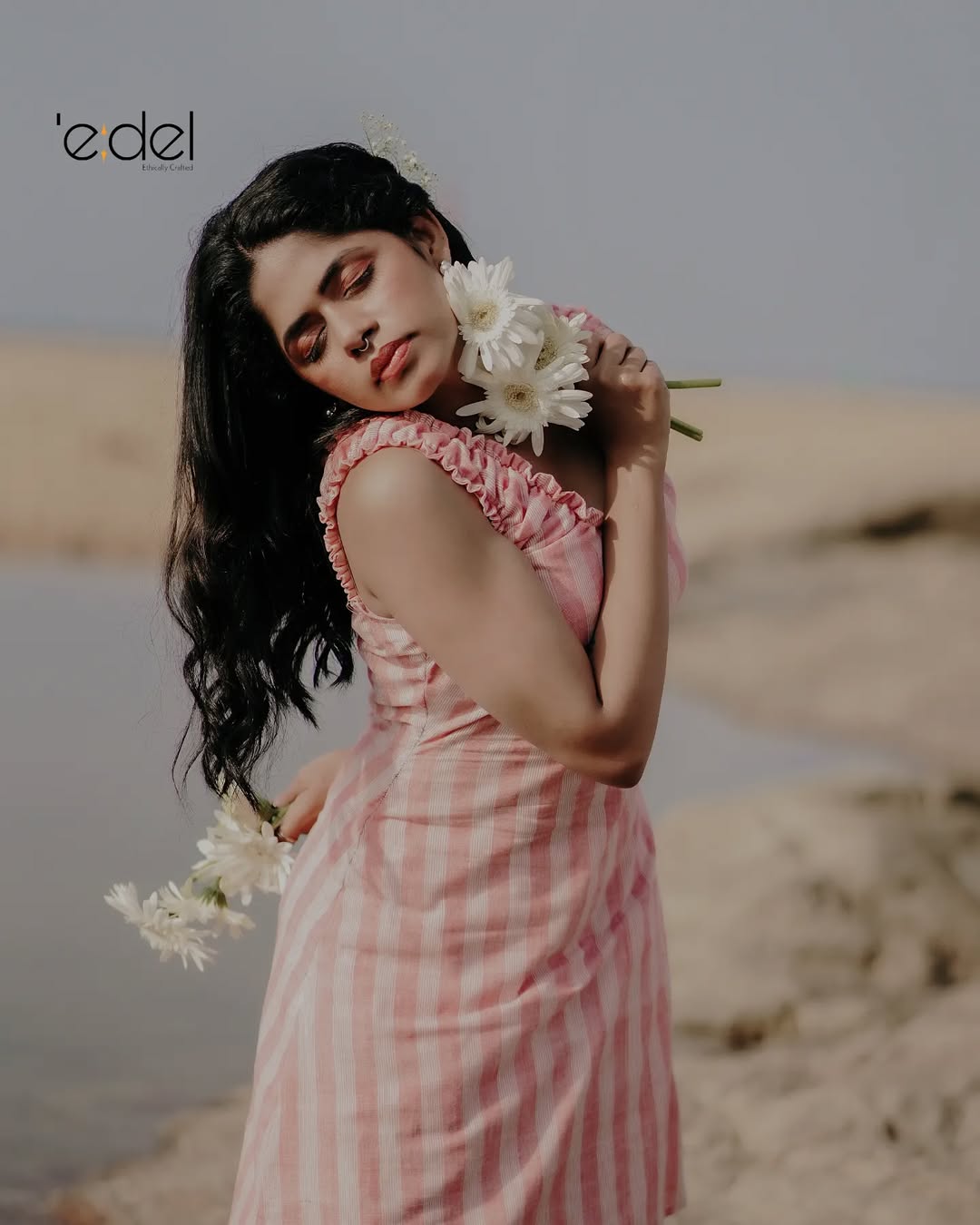 Rosé Drift Khadi Dress