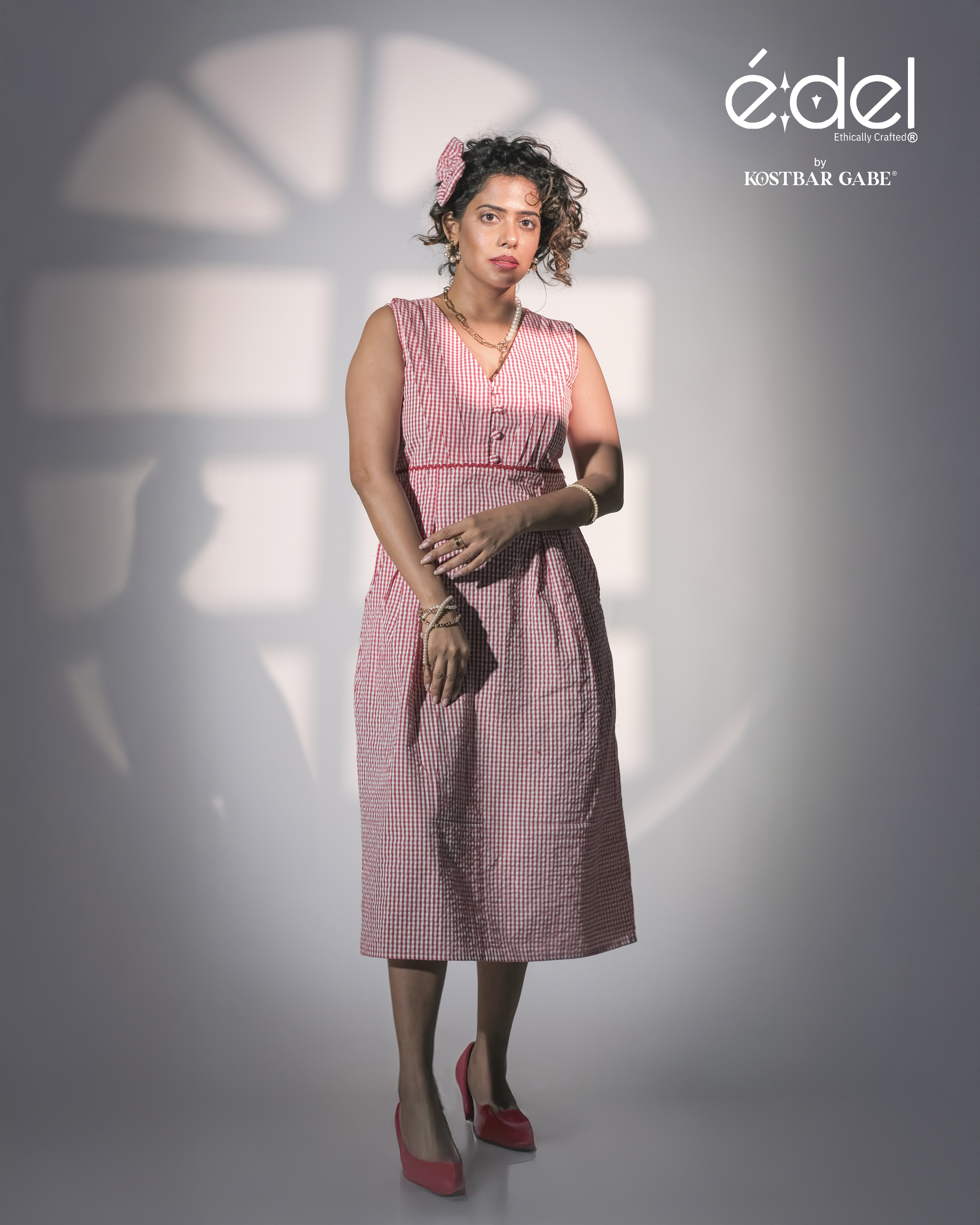 Cherry Gingham Dress