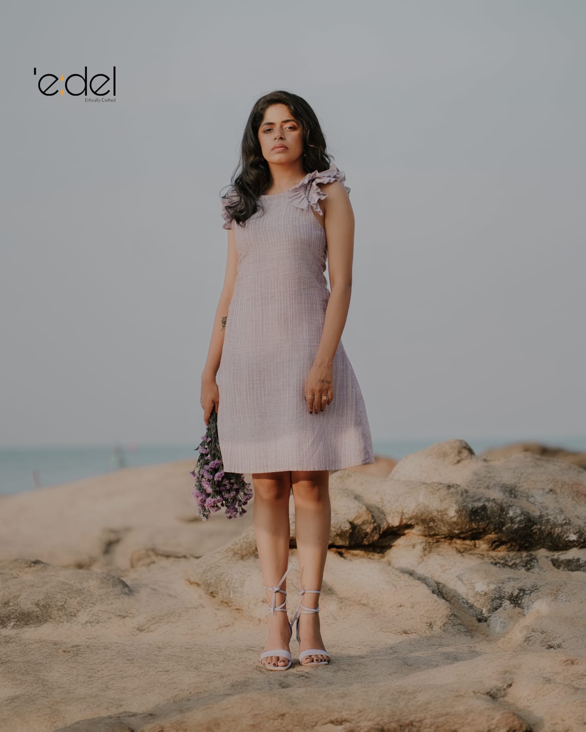 Lavender Breeze Khadi Dress
